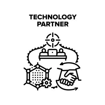 Technology Partner Vector Concept Illustration Stock Illustration