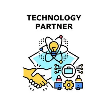 Technology partners icon vector illustration Ilustração Stock