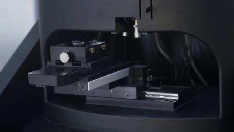 Technology Pattern Machine Cutting Steel High Precision Vídeo Stock 127614814