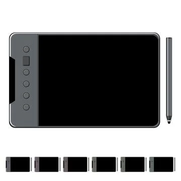 Technology pen display cartoon vector graphic Stock-Illustration