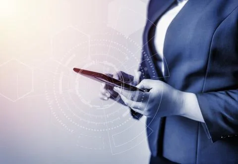 Technology people connection network concept Stock Photos