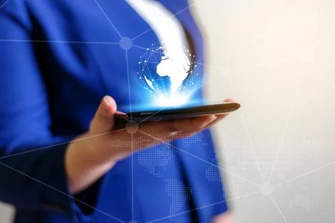Technology people connection network concept Stock Photos
