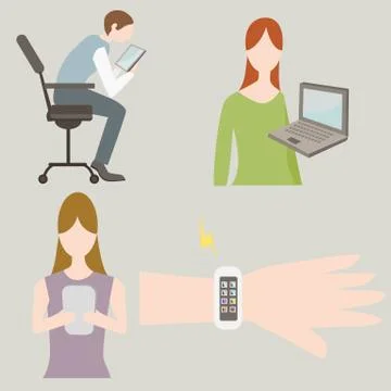 Technology people Illustrazione stock