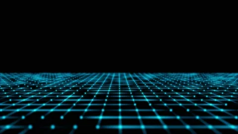 Technology perspective grid background. Digital space wireframe landscape. Stock-Footage 200762469
