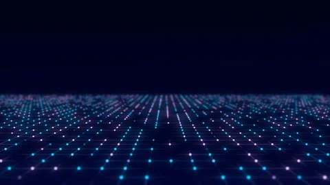 Technology perspective grid background. Digital space wireframe landscape. Video stock 200765765