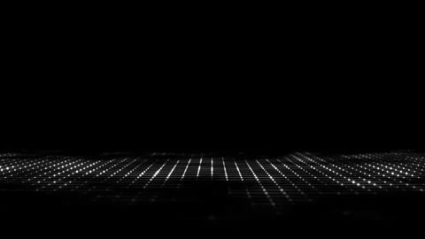 Technology perspective grid background. Digital space wireframe landscape. Video stock 297955324