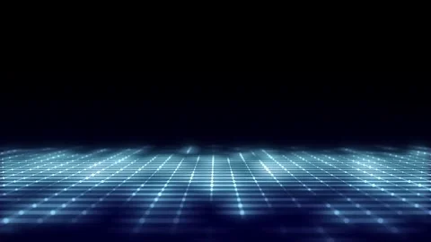 Technology perspective grid background. Digital space wireframe landscape. Stock-Footage 297955509