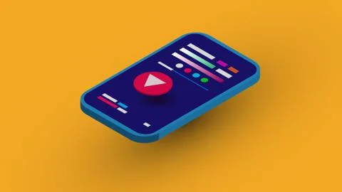 Technology phone background ilustration design Stock Illustration