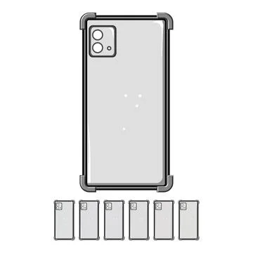 Technology phone box cartoon vector graphic Stock Illustration