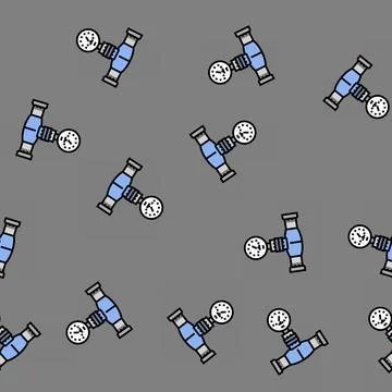 Technology pipeline vector seamless pattern Stock Illustration