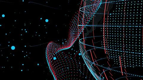 Technology planet and network data transmission, global Internet technology Stockillustratie