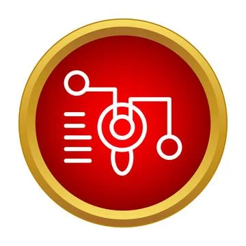 Technology planning and data analytics processing icon Stock Illustration