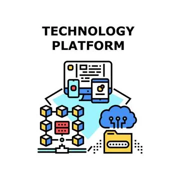 Technology platform icon vector illustration 스톡 일러스트