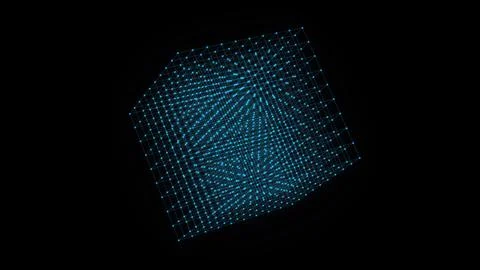 Technology Plexus Cube of lines and dots Illustrazione stock