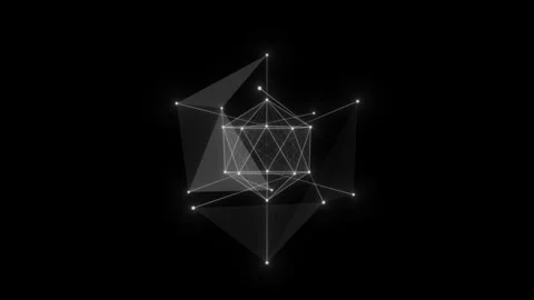 Technology Plexus sphere background from animated lines and dots with flowi.. Stock Footage 328484925