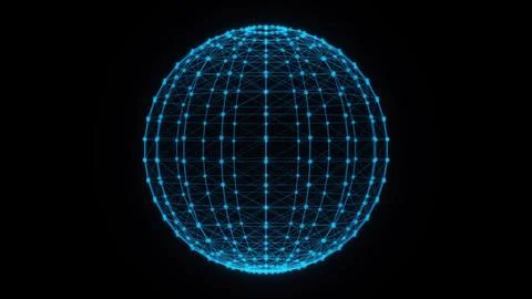 Technology Plexus sphere of lines and dots Stock Illustration
