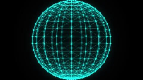 Technology Plexus sphere of lines and dots Stock Illustration