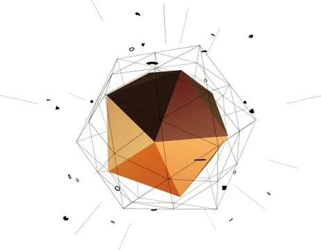 Technology polygon satellite, data transmission and storage Illustrazione stock