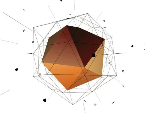 Technology polygon satellite, data transmission and storage Stock-Illustration