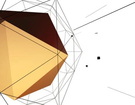 Technology polygon satellite, data transmission and storage Stock-Illustration