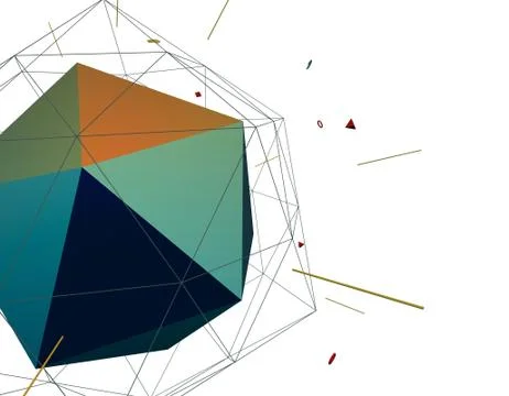 Technology polygon satellite, data transmission and storage Illustrazione stock