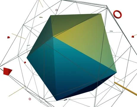 Technology polygon satellite, data transmission and storage Illustrazione stock