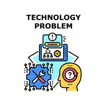 Technology problem icon vector illustration Illustrazione stock