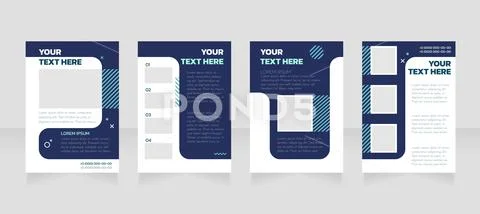 Technology production blank brochure layout design PSD Template