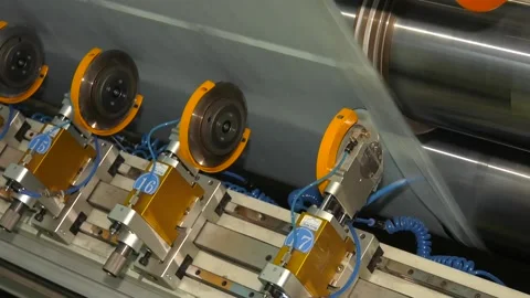 Technology for the production of non-woven fabrics Video stock 128275917