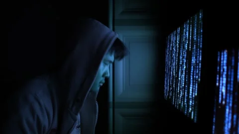 Technology professional managing cyber defense systems Stock Footage 337739516