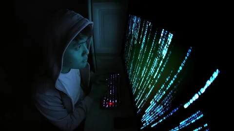 Technology professional managing cyber defense systems Stock Footage 337904558