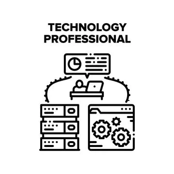 Technology Professional Tool Vector Concept Color Illustrazione stock