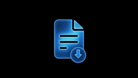 Technology Project Download icon isolated.Project file or Documents downloa.. Stock Footage 305166236