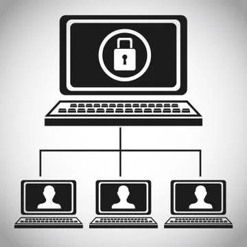 Technology protection connection interface data Stock Illustration