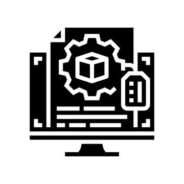 Technology prototype research development glyph icon vector illustration Stock Illustration
