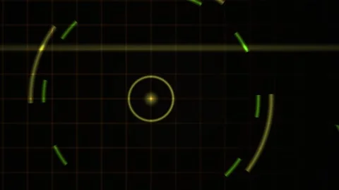Technology radar screen display interface. Stock Footage 340041616