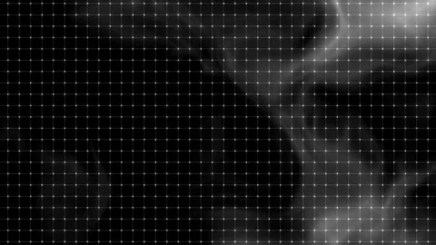 Technology random dots and grid create a dark luminous digital 4K loop Stock Footage 348599492