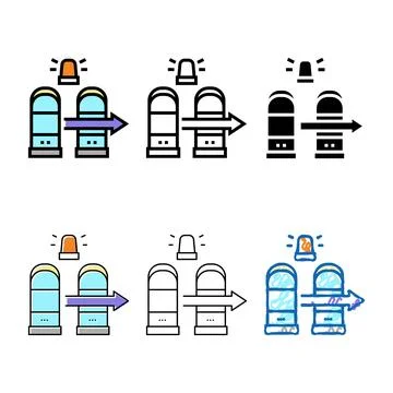 Technology range rfid for access color icon vector Stock Illustration