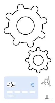 Technology, renewable energy, sustainability, efficiency, eco-friendly innova 库存插图