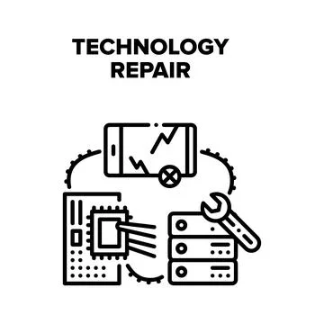 Technology Repair Service Vector Concept Stockillustratie