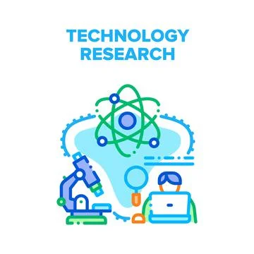 Technology Research Science Vector Concept Color Stock Illustration