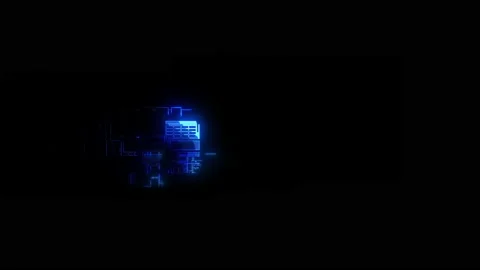 Technology Reveal Element Vídeo Stock 153435701