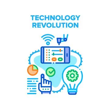 Technology Revolution Vector Concept Illustration Stock Illustration