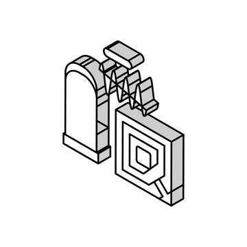 Technology of rfid isometric icon vector illustration Stockillustratie