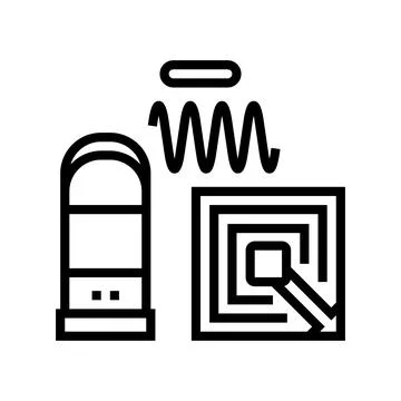 Technology of rfid line icon vector illustration Stock-Illustration