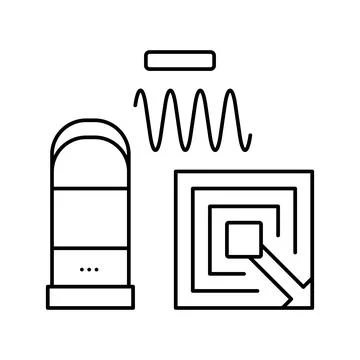 Technology of rfid line icon vector illustration Stockillustratie