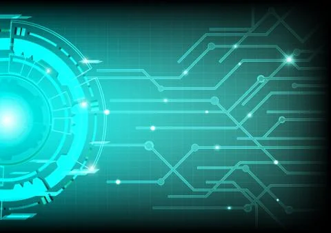 Technology ring and line Stock Illustration