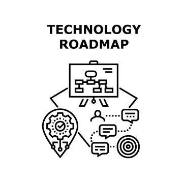 Technology roadmap icon vector illustration Stock Illustration