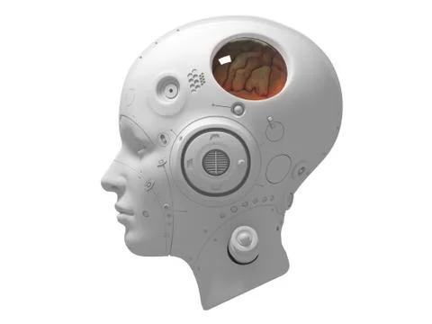 Technology robot sai fi robots 3d render Stock Illustration