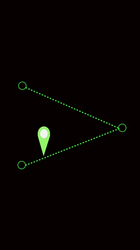 Technology route map navigation animation vertical video. Neon green GPS jo.. Stock Footage 321628179